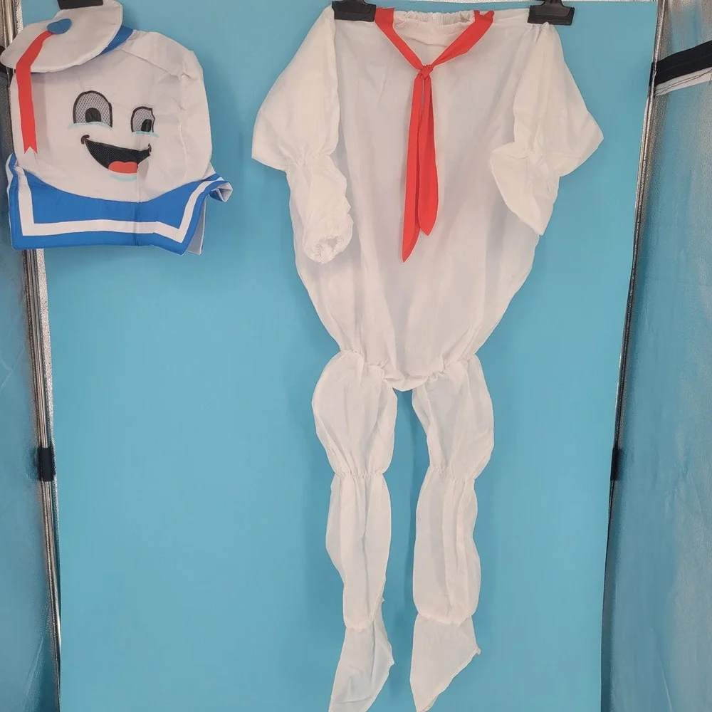 Ghostbusters Inflatable Costume Kids Size 10 Stay Puft Marshmallow Man Halloween
